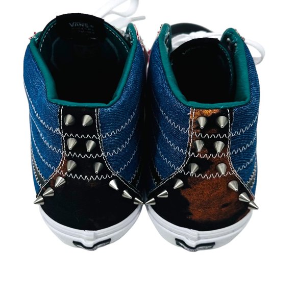 Vans SK8-Hi Tartan Daze sneakers in blue/red Size Men's 9.5 Women 11 NEW - Picture 3 of 5